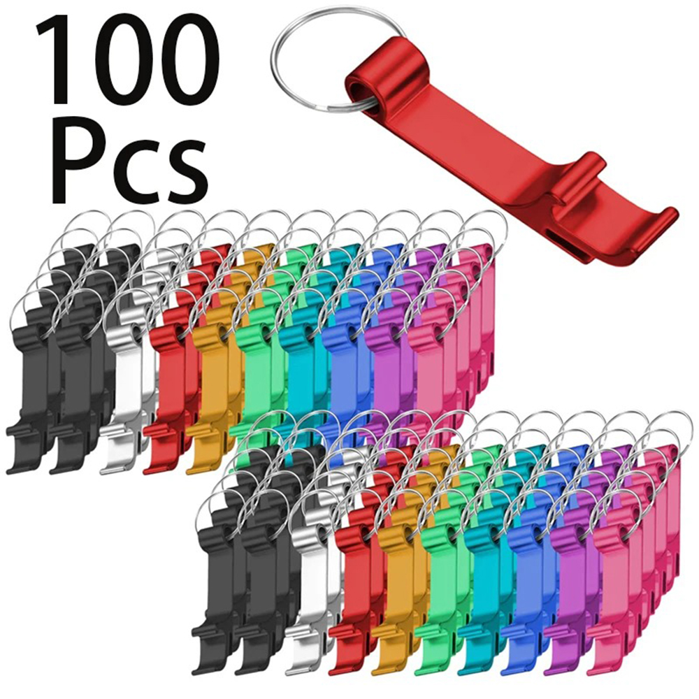 Bottle Opener Keyring - 100/50/20 Stuks Gepersonaliseerde Naam LOGO Graveren