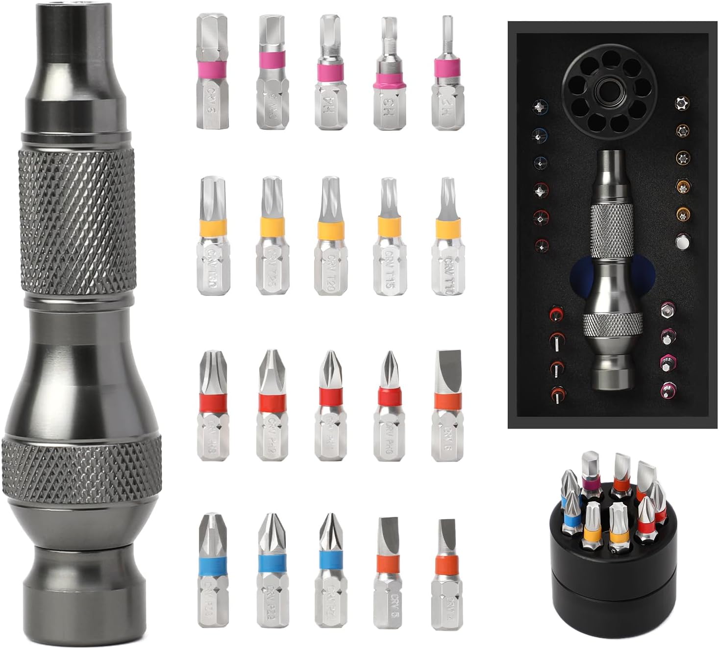 Micro Screwdriver Kit - Universele 22-in-1 precisie schroevendraaierbitset met 360°