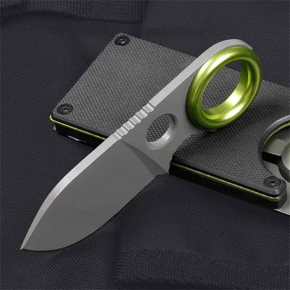 Mini-ringmes met vast mes, roe - Edc Carry Fixed Blade Knife recensie en prijs