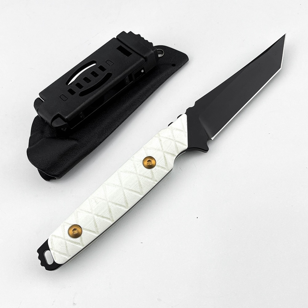 Nieuw vaststaand mes met wit G - Edc Carry Fixed Blade Knife recensie en prijs