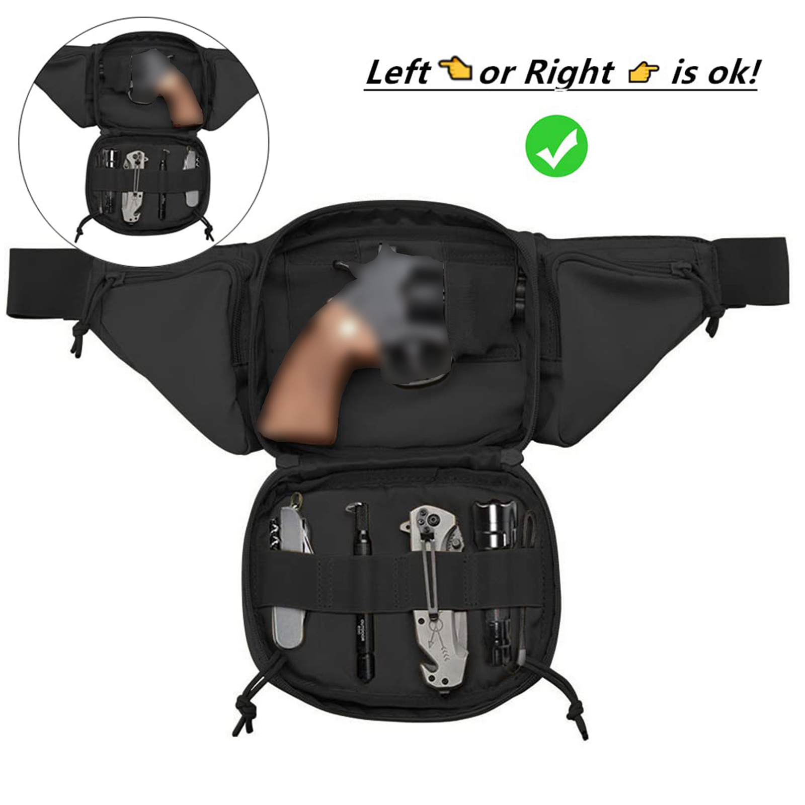Tactische heuptas pistoolholst - Edc Concealed Carry Bag recensie en prijs